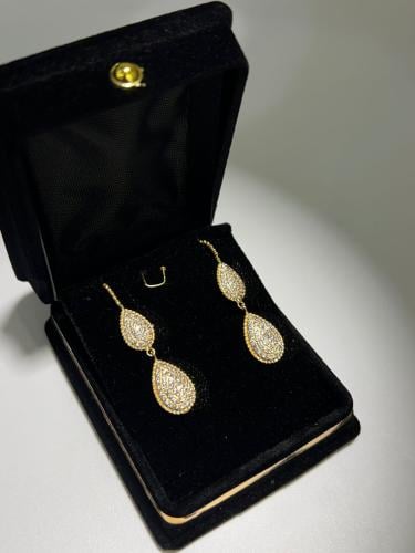 حلق الدمعه تصميم الماس فاخر و مميز بوابة.4