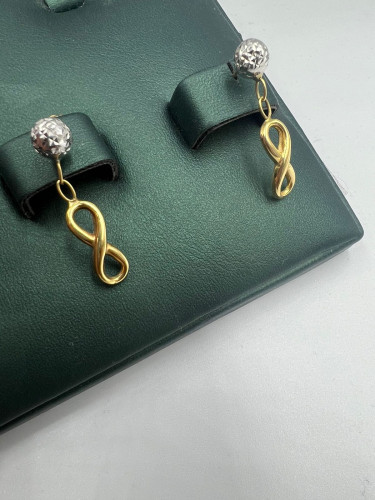 حلق love forever فاخر و انيق موديل ايطالي ذهب صافي...