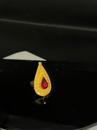 خاتم الدمعه ذهب عيار21 فاخر و انيق مقاس 20 وزن 5.3...