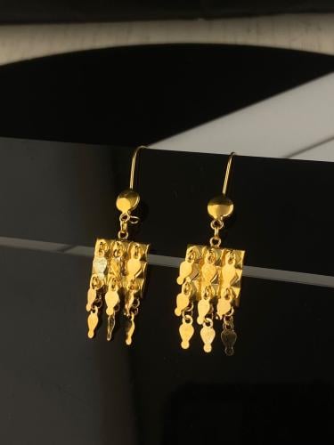 حلق رمش العروس ذهب عيار21 فاخر و مميز للمناسبات وز...