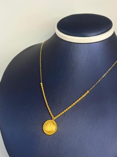 قلادة البصمة ذهب عيار21 مميزه و انيقه وزن 1.70 بوا...