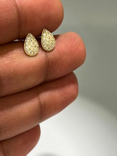 حلق الدمعه ذهب عيار18 مميز و انيق للهدايا بوابة.5