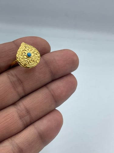 خاتم فيروزي مميز و انيق عيار21