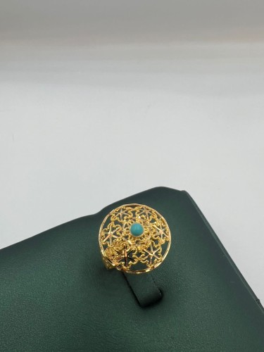 خاتم ذهب عيار21 بحريني فخم وراقي مقاس 15 الوزن 4.0...