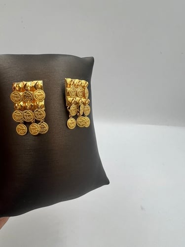 حلق الجنيهات فاخر و انيق ذهب عيار٢١