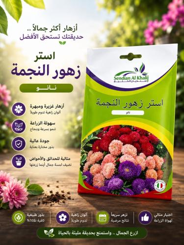 Italian Ester flower seeds packet
