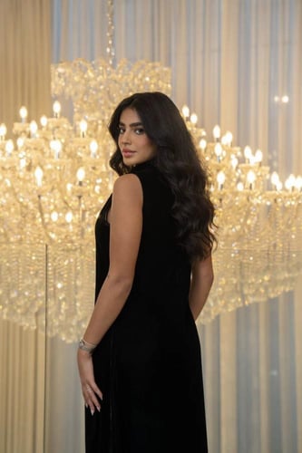 فستان لمعة المخمل