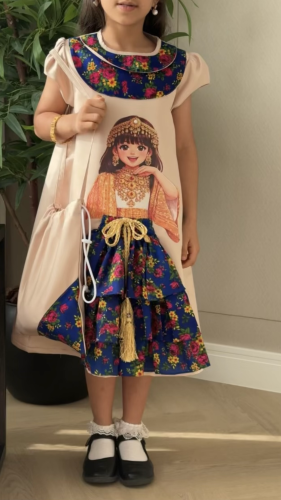 فستان رمضاني بالوان متعددة