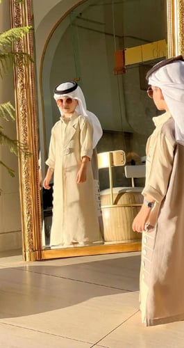 دقلة العيد للأطفال بتصميم بليزر – قماش لينن فاخر