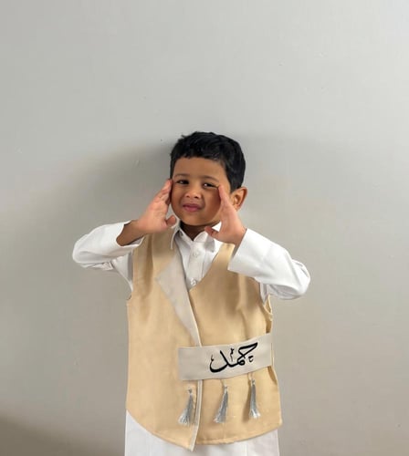 سديري لينن ولادي بتطريز الاسم