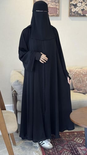 عباية الحشمة الفاخرة بخامة انترنت – موديل كسرات كل...