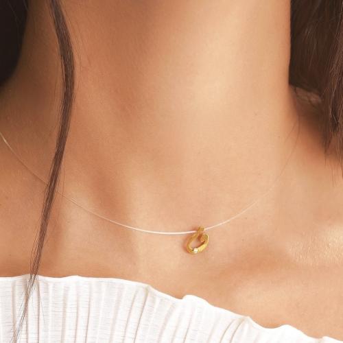 سلسال شفاف بحرف مطلي ذهب