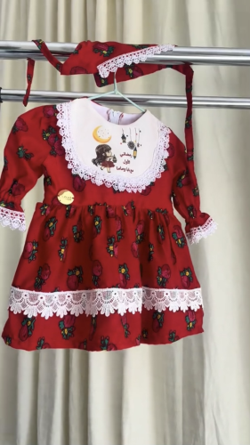 طقم بناتي شالكي بالدانتيل – إطلالة رمضان الناعمة