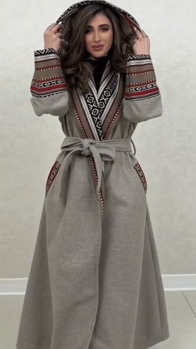 عباية الكاب الشتوية رمادي