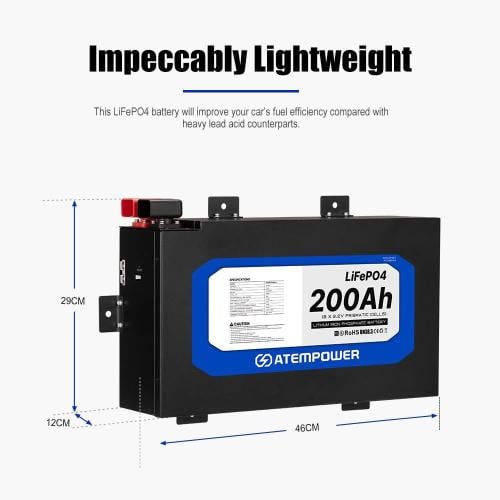 بطارية ليثيوم 200 أمبير شبه نحيفه - الإصدار الثالث ATEM POWER