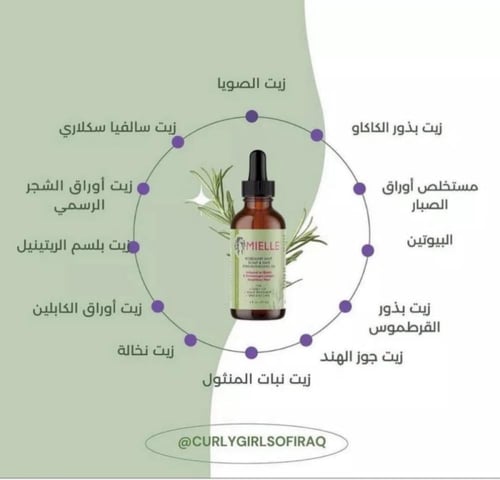 زيت اكليل الجبل والنعناع للشعر من ميلي اورجانيكس -...