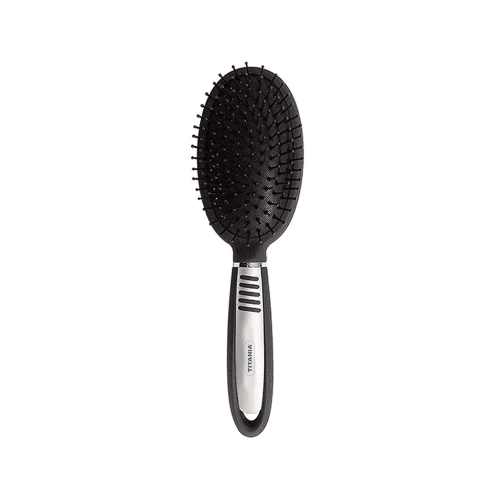 Titania oval black and silver hairbrush – Nr.1361