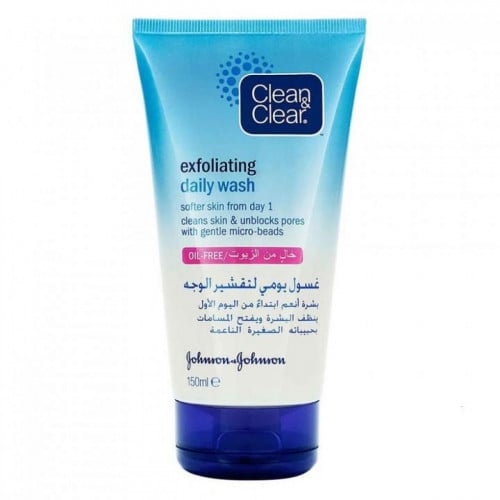 غسول يومي لتقشير الوجه من كلين اند كلير - 150مل