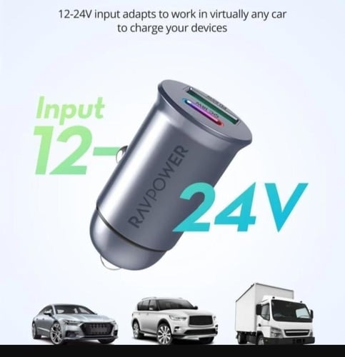 شاحن سيارة 65w بتقنية القان منفذين يو اس بي تايب س...