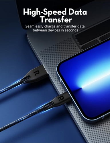 سلك شاحن يو اس بي لا يتننق 2 متر قماش Ravpower Cha...
