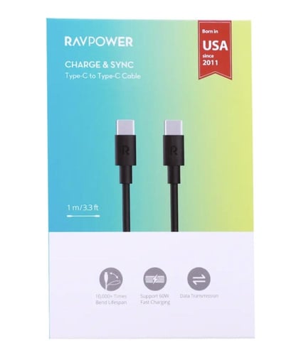 كيبل شحن راف بور 60وات تايب سي RavPower RPCB1021 T...