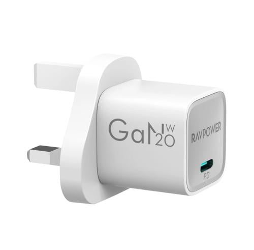 راس شاحن جداري ميني 20W منفذ تايب سي بتقنية القان...