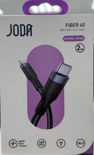 كيبل تايب سي فايبر 60 جودا 60وات Joda Fiber 60 60W...
