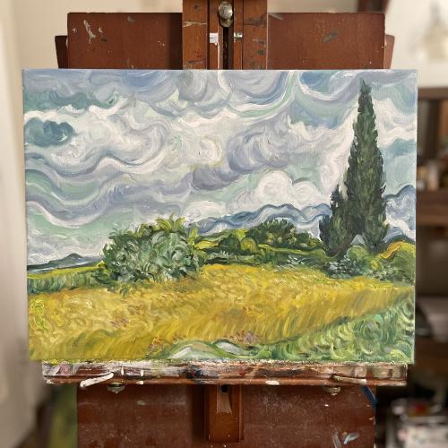 Wheat field Van Gogh 30*40cm