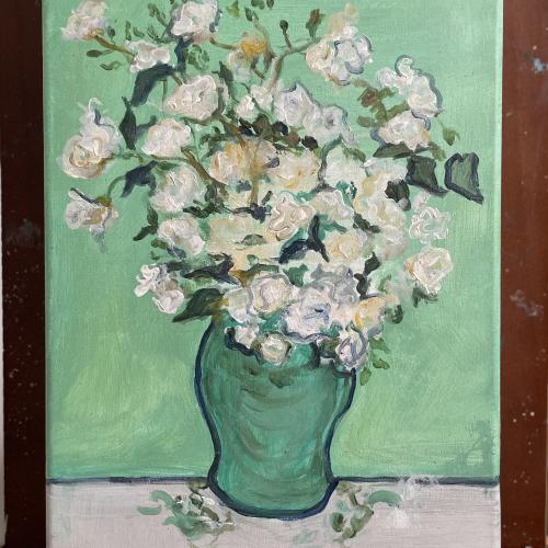 White roses 35*25cm
