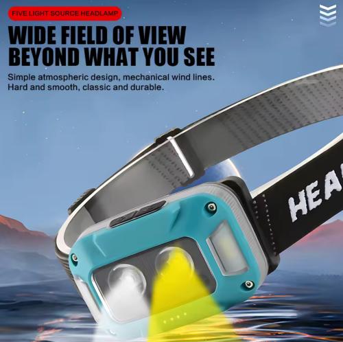 كشاف رأس بحساس عدستين اضاءة اصفر وابيض يعمل كل منه...