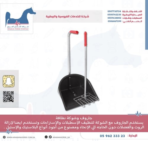 جاروف وشوكة نظافة