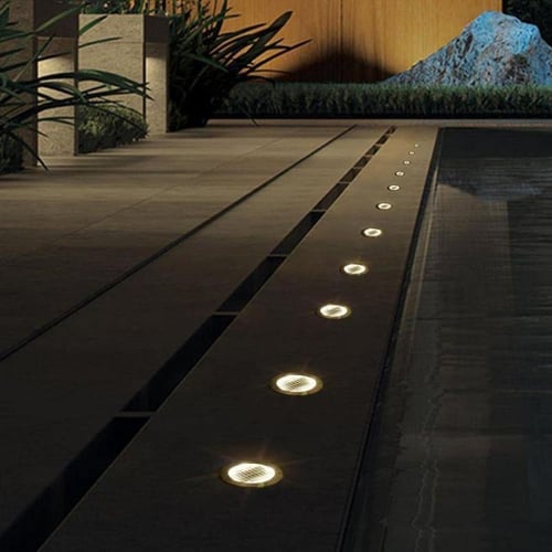 اضاءات ارضية مصابيح ارضية شمسية 4 قطع