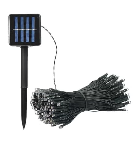 اضاءة زينة سلك اسود على الطاقة الشمسية 22 متر للقط...