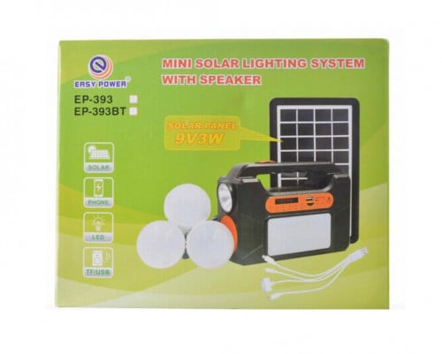 منظومة شحن متنقلة مع كشافين للتحكم و 4 منافذ لمبات...