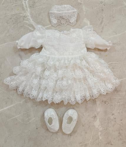 فستان لبس مولوده دانتيل اوف وايت