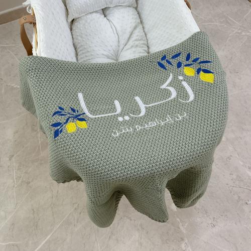 بطانية مواليد مع التطريز