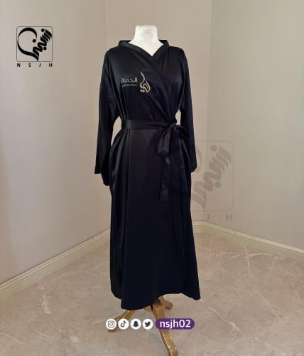 روب حرير تطريز تفصيل وتطريز