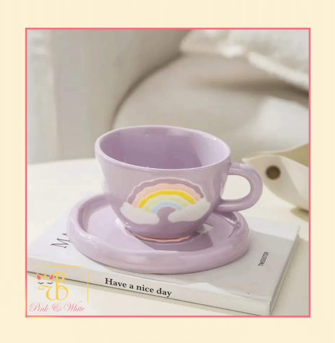 كوب قوس المطر بنفسجي