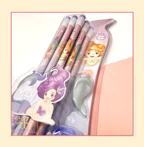 مجموعة اقلام رصاص عروس البحر بنفسجي