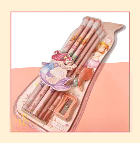 مجموعة اقلام رصاص عروس البحر وردي