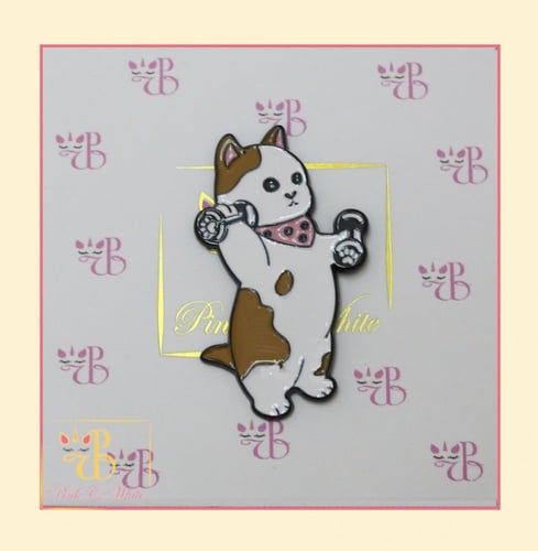 بروش قطة ترفع اثقال Gymnastic Cat Booch