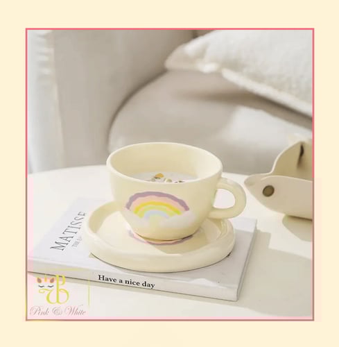 كوب قوس المطر اصفر