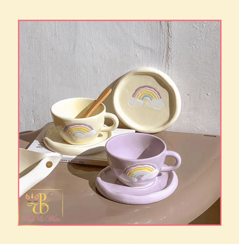 كوب قوس المطر بنفسجي