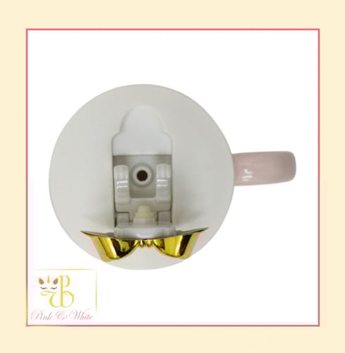 كوب فيونكة وردي دوائر Pink Ribbon Cup Dots