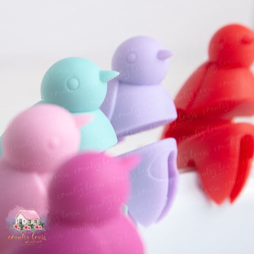 5972 حامل سيليكون لملعقة الطبخ بشكل عصفور