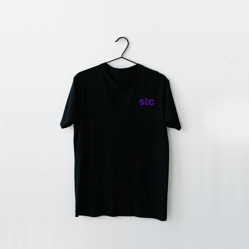 تيشيرت طباعة لون واحد بارز