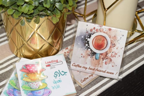 قاعدة خشبية " coffee my best "