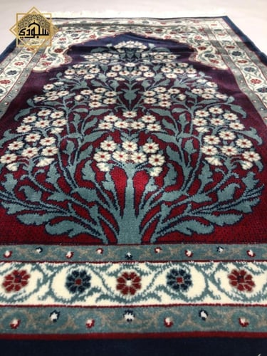 سجادة نقوشات إسلامية ناعمة ( كحلي) (5 ملم)