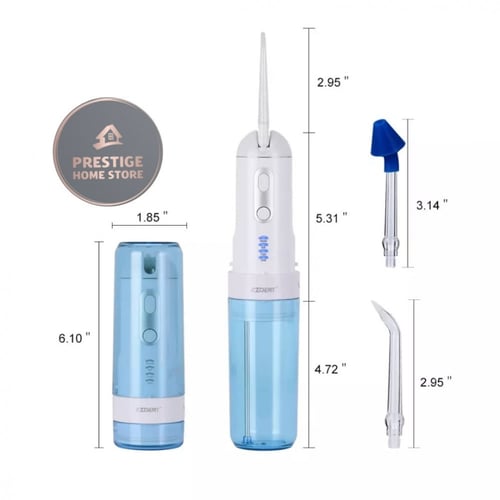 جهاز تنظيف الأسنان بضغط الماء (بني/أزرق)