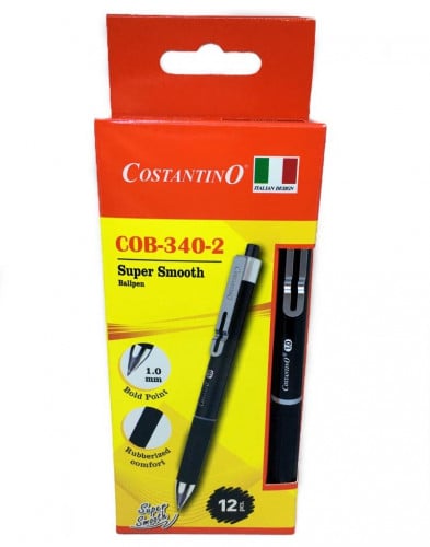 علبة اقلام جافة لون اسود 1.0mm